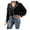 Black, variant on Fesfesfes Women Sweater Fall V Neck Single Breasted Chain Link Sweater Cardigan Under $10
