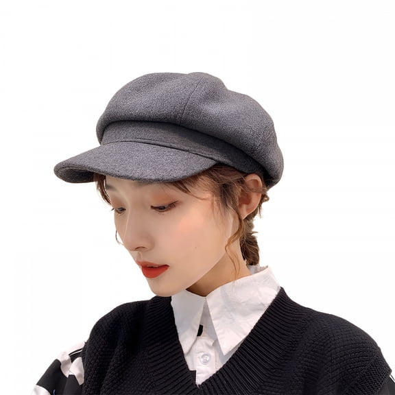 TELOLY Summer Newsboy Cap Adjustable Visor Beret Hats Soft Vintage Cabbie Hat Octagonal Cap for Women Girls Newsboy Hats for Women