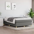 thumbnail image 1 of vidaXL Bed Frame Dark Grey 152x203 cm Queen Fabric, 1 of 5