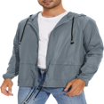 thumbnail image 2 of Mens Rain Jacket Lightweight Packable Rain Coats Men Waterproof Jackets with Hood Windbreaker, 2 of 6