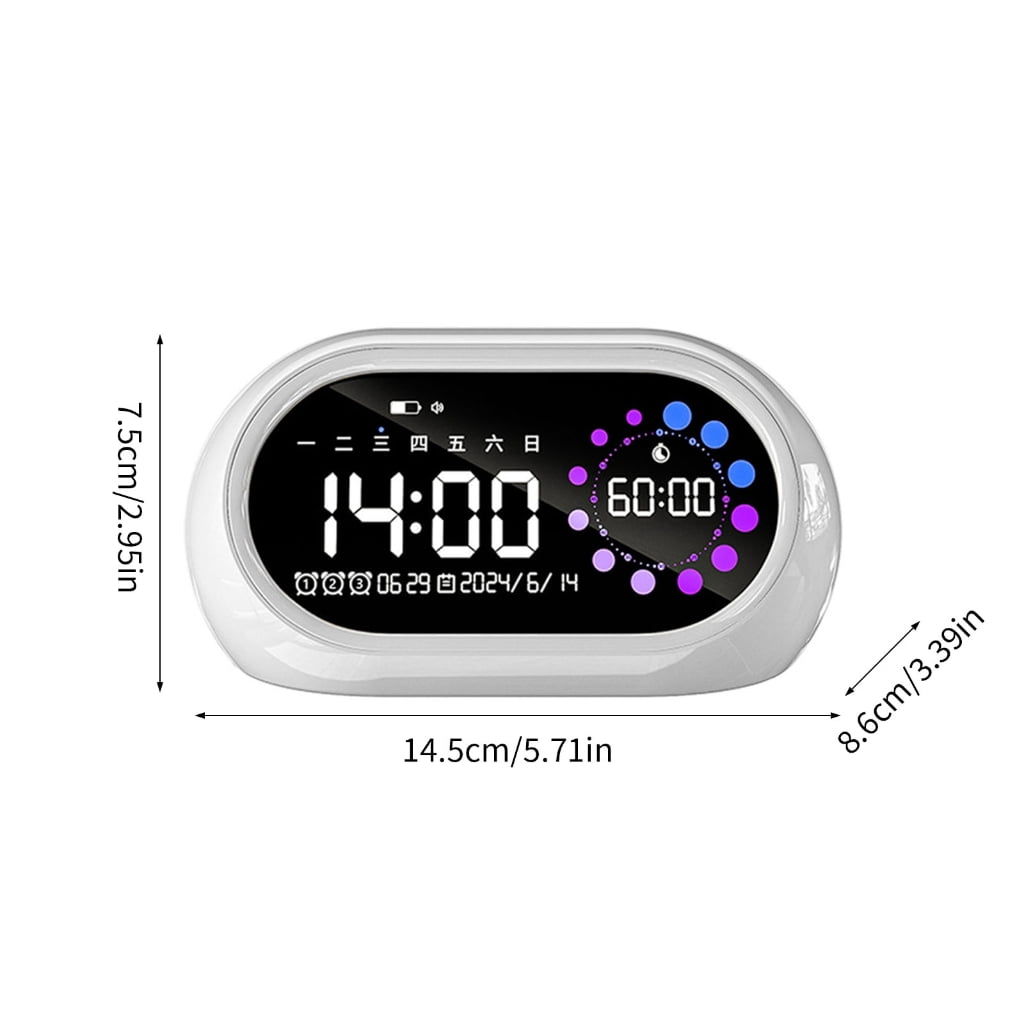 Modern Alarm Clock With Sound High Volumes Wake Up Snoozes Function Night Lamp Timer Stylish Home Decors