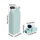 thumbnail image 3 of Botella de Agua Plegable de Silicona de Grado Alimenticio de 590 Ml | Botella Deportiva para Viajes | a Prueba de Fugas | Color Azul Claro | Portátil y Sostenible | Ideal para Actividades Al Aire Lib, 3 of 6