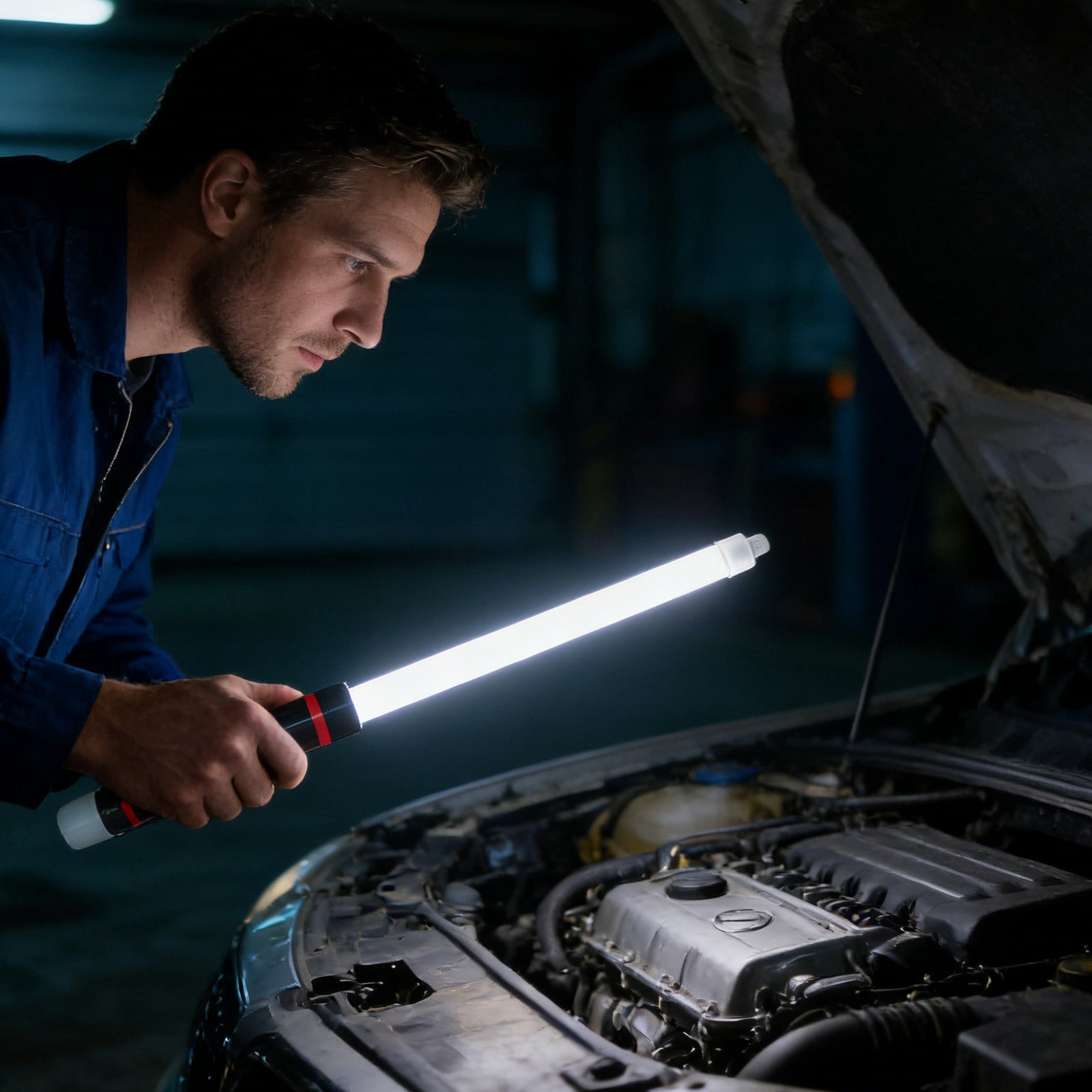 70cm LED Bendable Maintenance Light Rechargeable Flashlight Stick for Cars