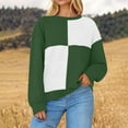 thumbnail image 6 of Oplxuo Womens Colorblock Sweatshirt Casual Long Sleeve Pullover Tops Loose Crewneck Fall Going Out T Shirts, 6 of 7