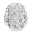 thumbnail image 4 of HOMADLES Mens Crewneck Sweatshirt Graphic Big and Tall Print Pullover Tops Stretch Soft Casual Sweatshirts Gray Size 3XL, 4 of 9
