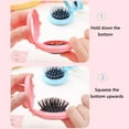 thumbnail image 5 of Kehuo Romantic Macaroon-color Folding Hair Brush with Mirror, Round Portable Folding Pocket Hair Brush Mini Hair Massage Comb Travel Size for Women and Girls, Beauty & Personal Care, 5 of 8