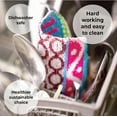 thumbnail image 4 of Skoy Scrub, Non-Scratching, Reusable Scrub for Kitchen and Household Use, Environmentally-Friendly, Dishwasher Safe, 4-Pack - Assorted Colors and Designs, 4 of 5