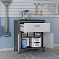 thumbnail image 3 of Manhattan Comfort Armoire de Garage et Table de Travail en Acier 4.0 Gris, Mobile, Gain de Place, 3 Pcs, 3 of 5