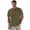 #01 Army Green 【Mix & Match: Essential Colors in Stock】, variant on Men's Summer Casual Button Up Shirt Short Sleeve Stand Collar Solid Color Top Blouse for Business Casual Office Work Travel Beach Vacation Modern Fashion Essential | AESTIVO,Army Green L
