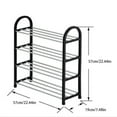 thumbnail image 3 of WRXMIJNHGSA Rack Under $15 Sturdy Shoe Rack Multi Functional Shoe Rack Storage Organizer With 4 Tiers Of Metal Shelves Fits Bedroom Closet Entry And Dorm Room Keeps Shoes Neatly Arranged, 3 of 9