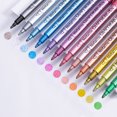 thumbnail image 3 of 12Pcs/Box Gel Pen Set Bright Rich Colors Strong Coverage Clip Design Ink Pens Paper Glass Wood Metal Artist Gel Pens, 3 of 7