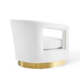 thumbnail image 5 of Modway Frolick Performance Velvet Armchair in White, 5 of 10