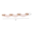 thumbnail image 2 of REGALWOVEN 1 Pcs Coat Rack Wall Mount, Metal Wood Coat Hook, Hat Rack, Wall Hooks for Hanging with 4 Hooks for Entryway, Bathroom, Bedroom Pink, 2 of 7