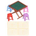 thumbnail image 2 of Mesa de Mahjong ANGGREK 1:12 con taburete para casa de muñecas, 2 of 8
