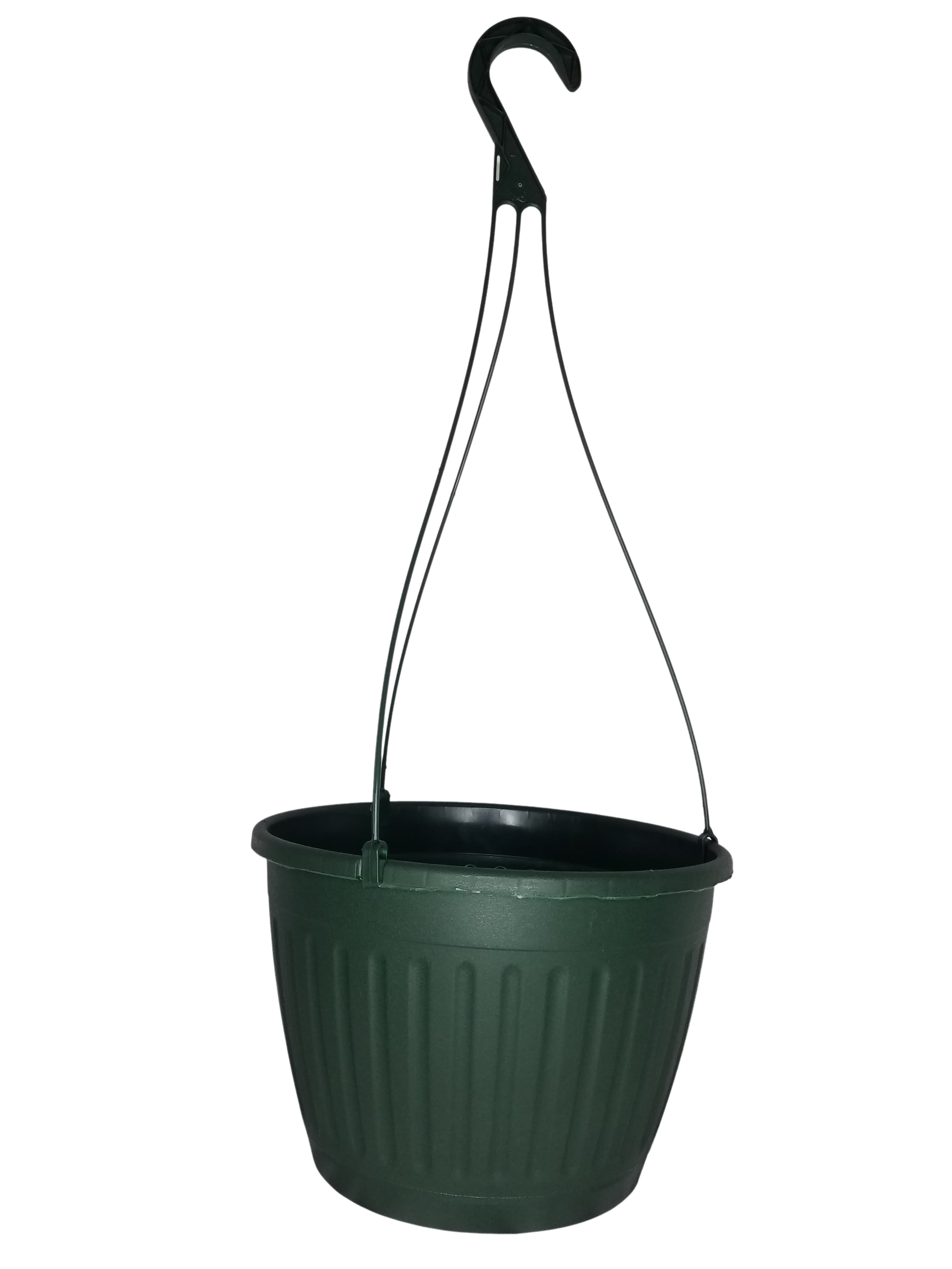 Landmark Plastic 10" Green Imperial Hanging Basket Planter, Set of 10