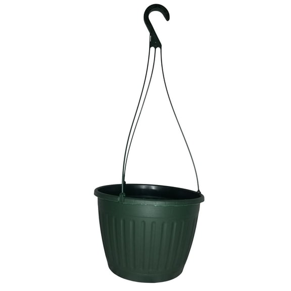 Landmark Plastic 10" Green Imperial Hanging Basket Planter, Set of 5