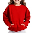 thumbnail image 6 of Admvng Hoodies for Teen Girls Gradient Long Sleeve Crewneck Sweatshirt Pullover Top with Pocket(2-12years), 6 of 6