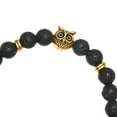 thumbnail image 3 of Hombres Mujeres 8mm Beads Elástico Pulsera de Joyería Búho jinwen Pulsera de piedra de lava, 3 of 8