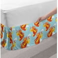 thumbnail image 2 of Ambesonne Multi-color Cartoon Wrap Around Microfiber Bed Skirt, Twin, 2 of 2