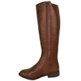 thumbnail image 3 of Kauri Tan Brown City Classified Women Flat Basic Riding Boots Side Zipper Knee High 7, 3 of 3