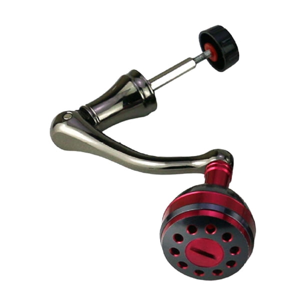 Mango de carrete de pesca, mango de carrete con agarre eléctrico, piezas de repuesto de Metal, mango único, Accesorios de reparación, agarre de brazo Rojo L