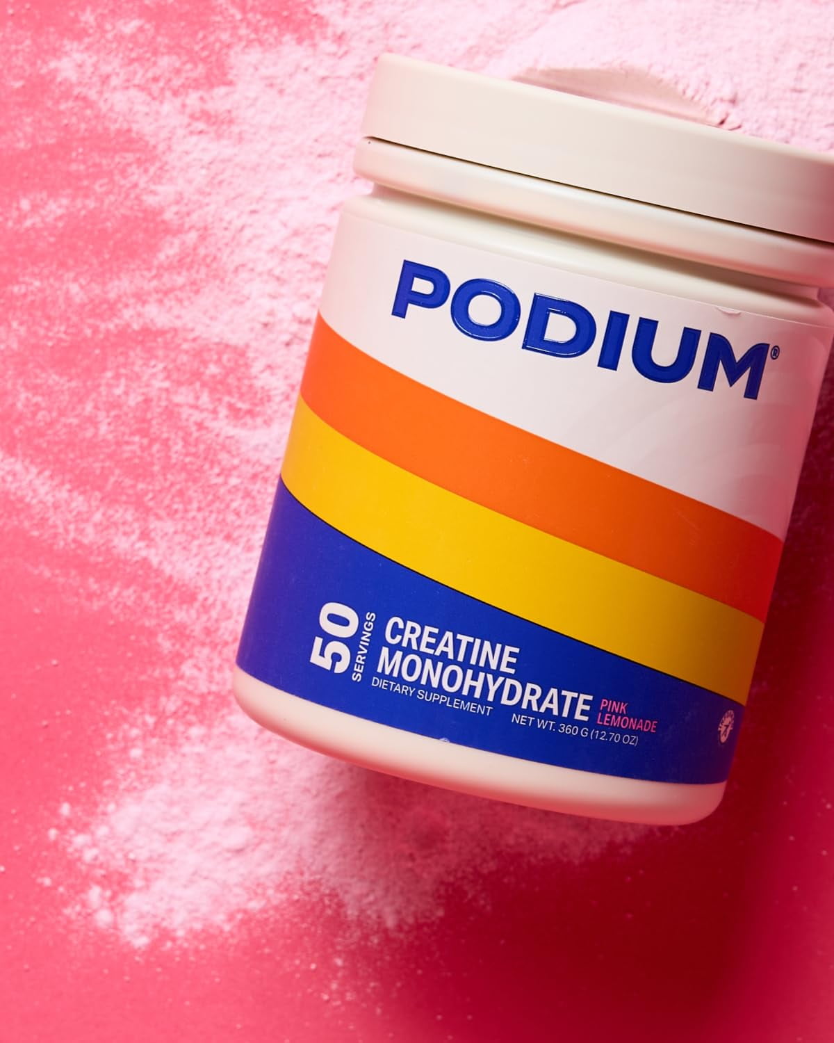 Podium Nutrition, Solos | Creatine Monohydrate, 50 Servings, Pink Lemonade, Boost Athletic Performance