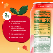 Bloom Nutrition Pop Crisp Apple Prebiotic Soda, 12 fl oz Can