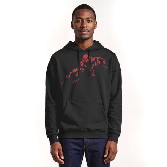 Mens Marvel: Spider-Man Vintage Red Wraith Shadow Pose Lightweight Hoodie