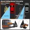 thumbnail image 5 of Spec-D Tuning Black Power Heating Towing Mirrors w/ LED Turn Signals Compatible with 2003-2006 Chevy Silverado 1500/2500HD/3500, GMC Sierra, Left + Right Pair Assembly, 5 of 7