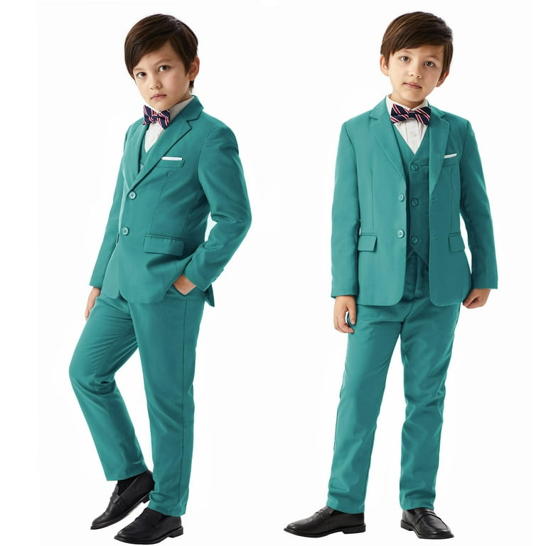 ETHAN Emerald Green Handsome Toddler Boys Wedding Suit Emerald
