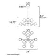 thumbnail image 2 of Maxim Lighting - Carlo - 54W 9 LED 2-Tier Chandelier-16.75 Inches Tall and 34, 2 of 5