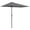 Grey, variant on Outsunny 8ft Half Umbrella Outdoor Balcony Parasol Black