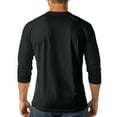 thumbnail image 5 of Mens Tee Shirts 3/4 Sleeve Crew Neck Henley Shirt Lightweight Black Button Shirt Mens Clothing, 5 of 5