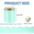thumbnail image 2 of Uxcell Bulletin Board Borders, 32.8ft Macaron Light Green Border with Clear Sticky Dots, 2 of 6