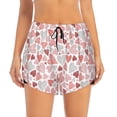 thumbnail image 2 of Sigee Hand Drawn Hearts for Women's Athletic Shorts High Waisted Running Shorts Pocket Sporty Short Gym Elastic Workout Shorts, 2 of 9