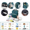 thumbnail image 3 of Mochila cambia-pañales, bolso viaje 7 en 1 p/ bebé, bolso mamá multifunción impermeable c/ colchón y USB (verde), 3 of 3