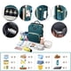 thumbnail image 3 of Mochila cambia-pañales, bolso viaje 7 en 1 p/ bebé, bolso mamá multifunción impermeable c/ colchón y USB (verde), 3 of 3