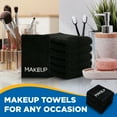 thumbnail image 7 of Ben Kaufman Black Makeup Towels - 13 x 13 Inch Makeup Towels - 100% Cotton Small Face Towel for Drying Face & Removing Makeup - Soft Makeup Remover Towel, Reusable & Washable Face Washcloth - 6 Count, 7 of 7