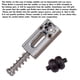 thumbnail image 3 of Puente de rodillo de guitarra de 6 piezas, sillín de cuerda , piezas de instrumentos musicales, negro Yuyangstore Silla de montar del puente de la guitarra eléctrica, 3 of 5