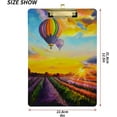 thumbnail image 2 of FMSHPON Balloons Lavender Field Clipboard Hardboard Wood Nursing Clip Board and Pull for Standard A4 Letter 13x9 inches, 2 of 7