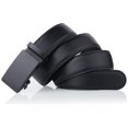 thumbnail image 3 of Men Belt Faux Leather Simple Jeans Belt Ratchet Belt with Automatic Slide Buckle, 3 of 10