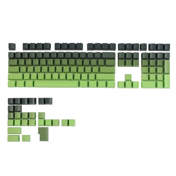 133 Key Backlit Keycaps Gradients Green Keycaps Set Keycaps Double Shot OEM Keycaps for Mechanical Keyboard