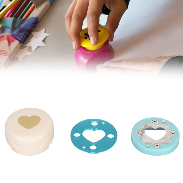 Craft Hole Punch, ABS Zinc Alloy Paper Cutter with Positioning Guide Quick Efficient Punch for Scrapbooking, Cards, DIY Projects, Business Cards