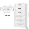 thumbnail image 2 of Homfa 6 Drawer White Dresser, Tall Chest of Drawer Dresser for Bedroom Living Room with Metal Handles, 2 of 10