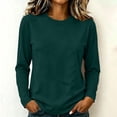 thumbnail image 2 of Tqcoqu Women's Cotton Crew Neck Long Sleeve T-Shirt, Casual Basic Loose Fit Long Sleeve Top, 2 of 8