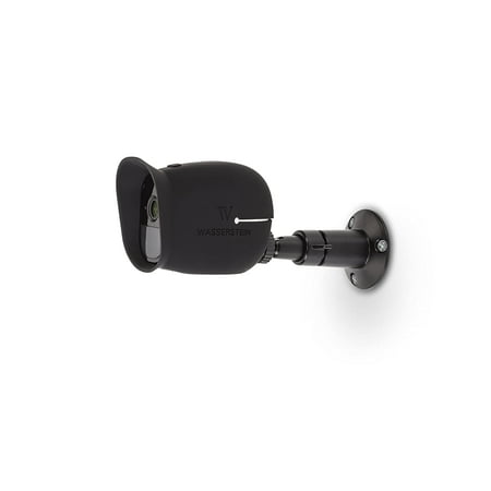 Wasserstein - Adjustable Indoor/Outdoor Wall Mount for Most Arlo Security Cameras (2-Pack) - Black