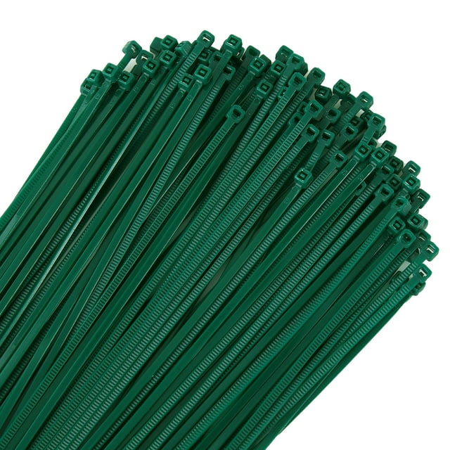 Zzranye Bridas para cables de jardín de nailon verde oscuro de 6 pulgadas y 3 mm, bridas para cables con autobloqueo, bridas para cables multiusos (100 piezas)
