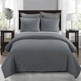 thumbnail image 3 of Donna Sharp Seville Grey 3pc Cotton Comforter Set,  King, 3 of 10