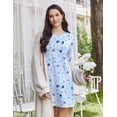 thumbnail image 2 of EKOUAER 3 Pack Cotton Nightgowns for Women Long Sleeve Sleep Shirts for Women Comfy Soft, 2 of 5