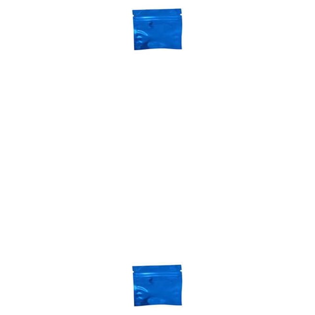 Inteprter 100 Uds bolsa de paquete de papel de aluminio envases cosméticos a prueba de fugas soportes de polvo cosmético bolsas con cierre Azul 7.5 x 6.5 cm 2Conjunto